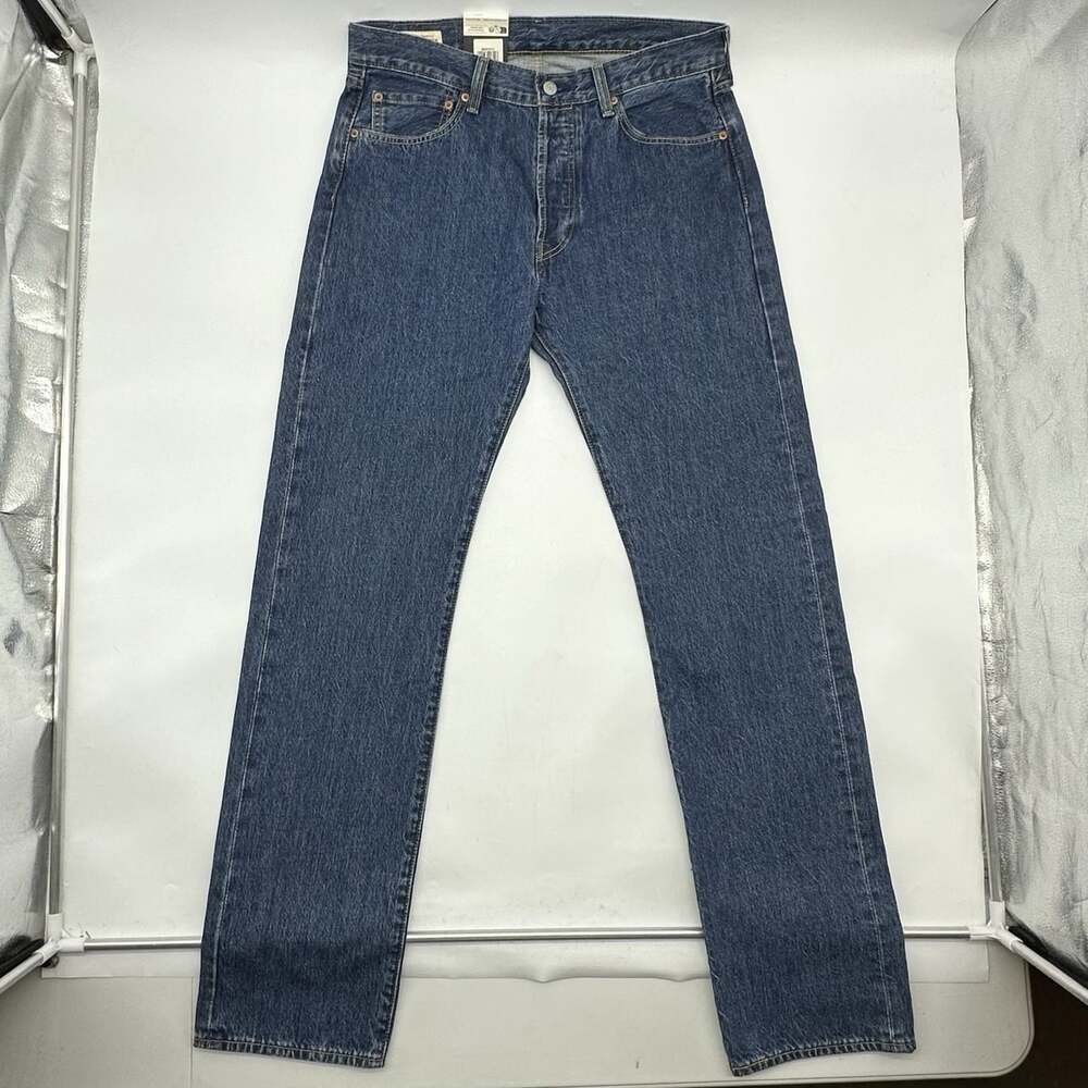 Levi's Premium 501 Original Men's Size 33x34 Blue Denim Straight Leg Denim Jeans